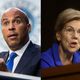 Sen. Cory Booker (left) and Sen. Elizabeth Warren in file photos from Getty Images